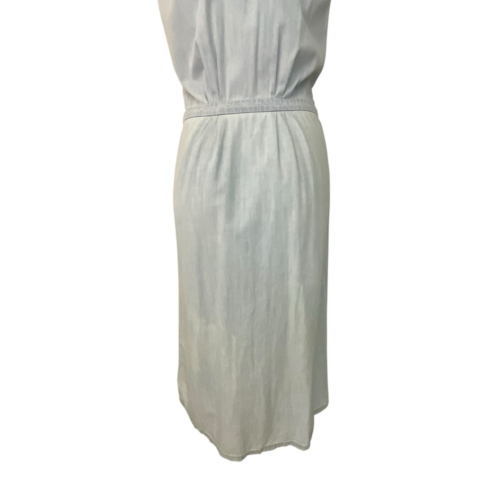 Joie’ Awel Light Blue Button Front Chambray Midi Dress in Western Fade - Picture 10 of 16